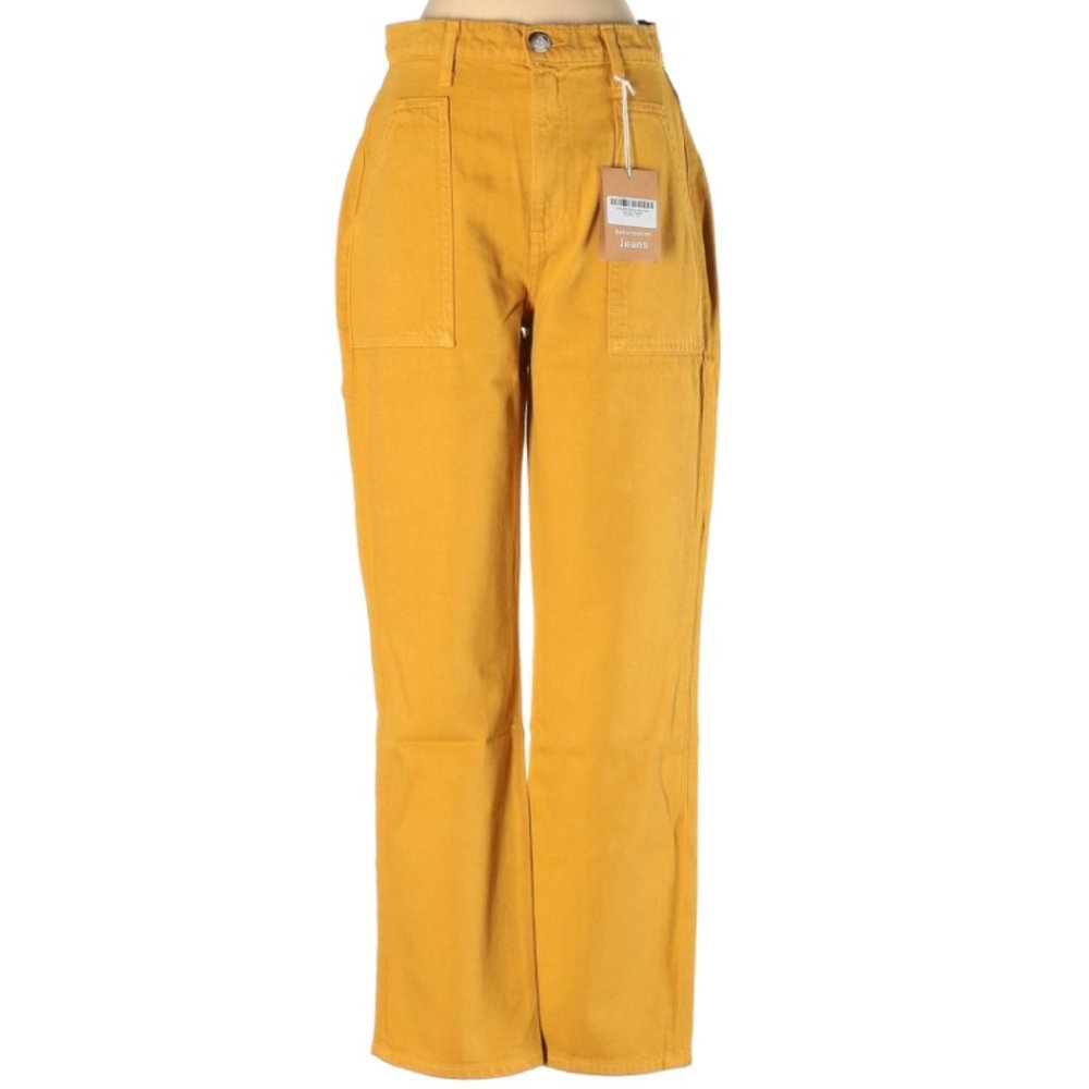 Mustard Yellow Cargo Jeans